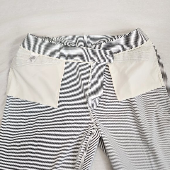 TALBOTS Hampshire Ankle Pants Navy/White Stripes Printed Size 16W New No Tags! - Picture 9 of 16